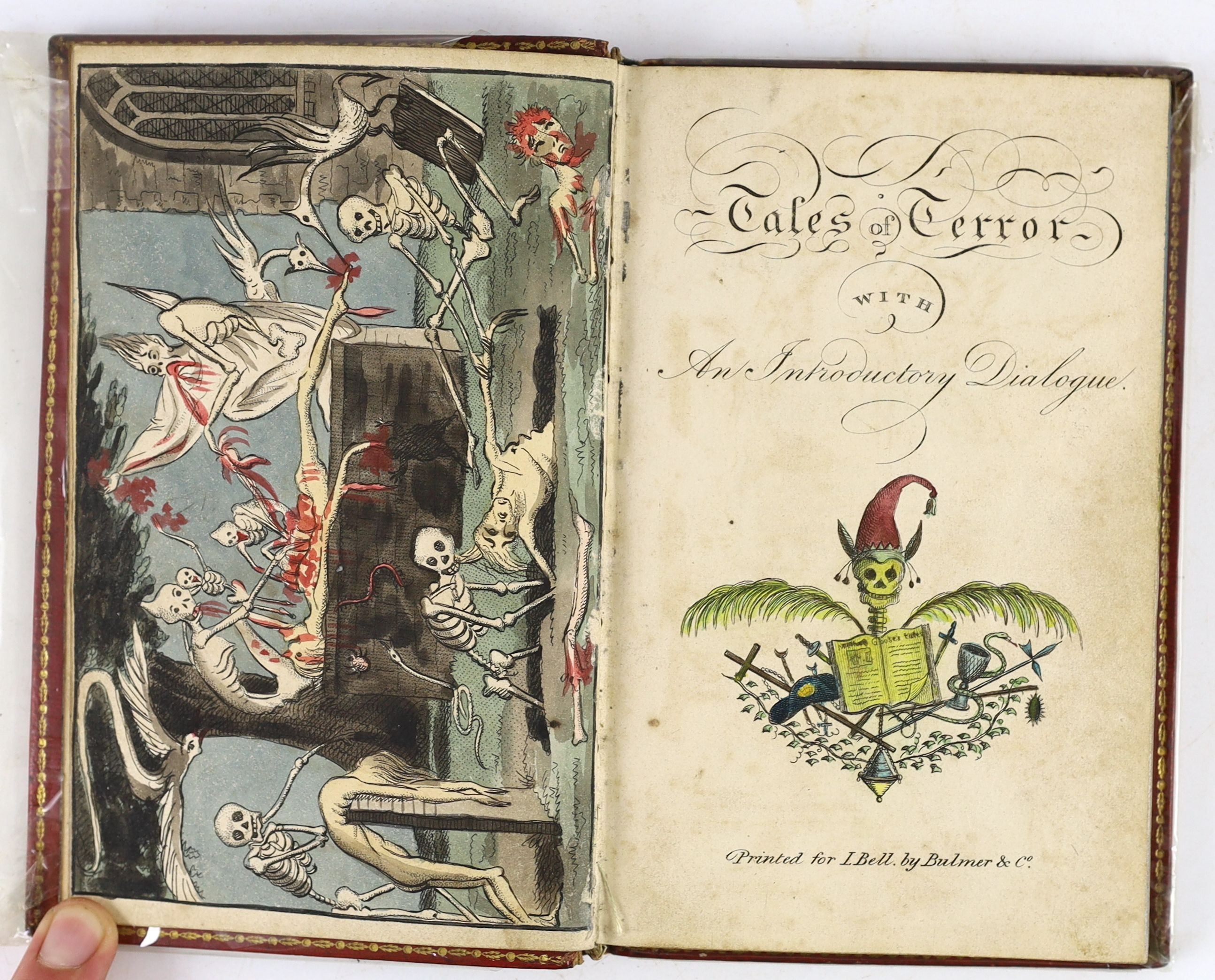 Mayne, John - The Siller Gun. A Poem, in Four Cantos, 8vo, paper boards, Thomas Cadell, London, Glocester [sic], 1808; [Lewis, Matthew Gregory] - Tales of Terror with Introductory Dialogue, 1st edition,  8vo, red moro...